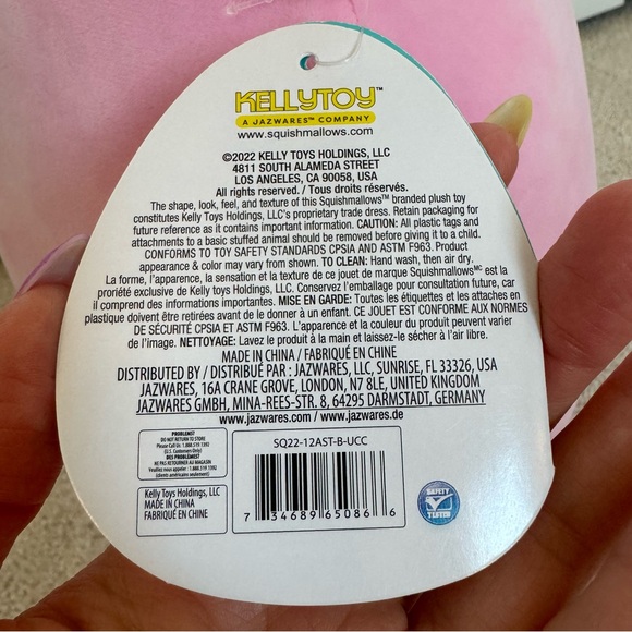 12” Zaya Pink Bear Squishmallows Squish Date 7/19/2021 - Picture 3 of 9